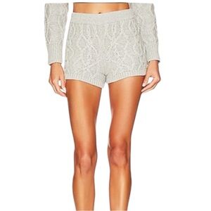 NWT Majorelle Revolve Caelynn Knit Shorts Gray Cotton Wool Blend S
